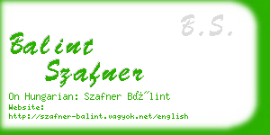 balint szafner business card